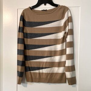 The Limited Tan and Gray Wool Blend Sweater - Size XS